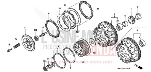EMBRAYAGE CBR900RRP de 1993